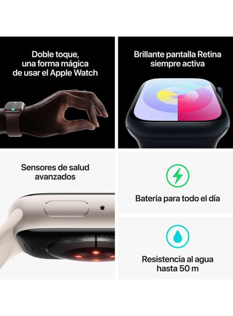 Apple Watch Series 9 GPS 41mm Caja Aluminio y Correa Loop Medianoche-8