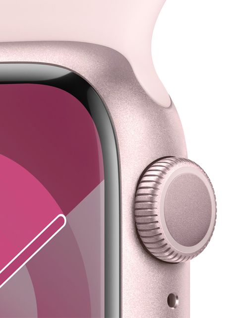 Apple Watch Series 9 GPS 41mm Caja Aluminio y Correa Deportiva Rosado Talla S/M-2