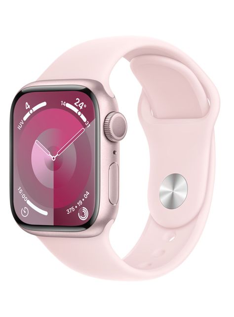 Apple Watch Series 9 GPS 41mm Caja Aluminio y Correa Deportiva Rosado Talla S/M-0