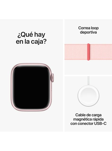 Apple Watch Series 9 GPS 41mm Caja Aluminio y Correa Loop Rosado-9