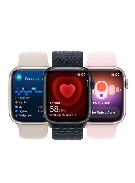 Apple Watch Series 9 GPS 45mm Caja Aluminio y Correa Deportiva Medianoche Talla M/L-6