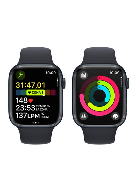 Apple Watch Series 9 GPS 45mm Caja Aluminio y Correa Deportiva Medianoche Talla M/L-7