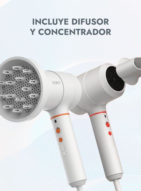 Secador de pelo Digital Care Blanco con Difusor-2