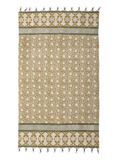 Bajada de Cama Block Algodón 90x150 cm Café-0