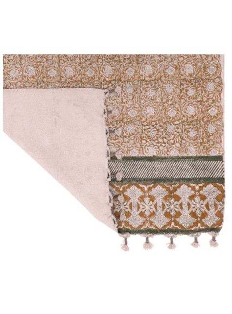 Bajada de Cama Block Algodón 90x150 cm Café-1