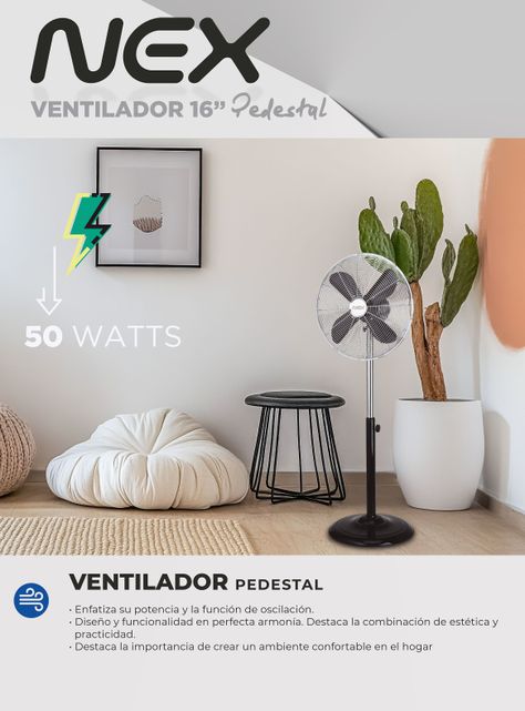 Ventilador Pedestal 16" DCP1620B-2