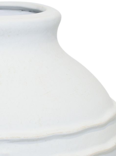 Jarrón Cerámica Blanco 30 cm-2