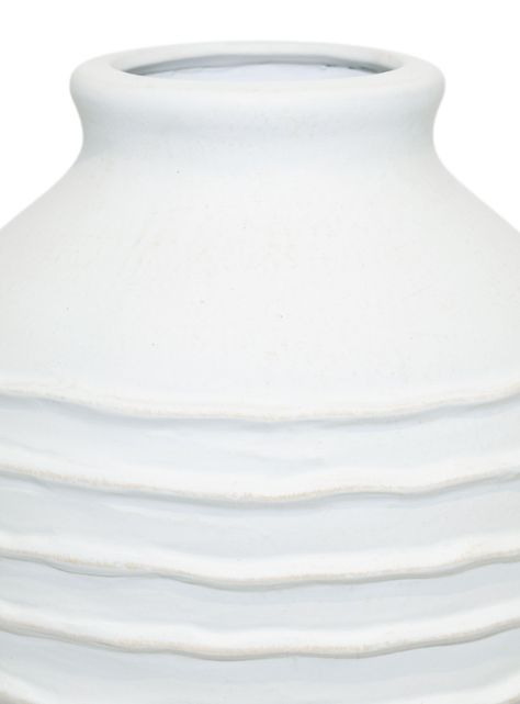 Jarrón Cerámica Blanco 30 cm-1