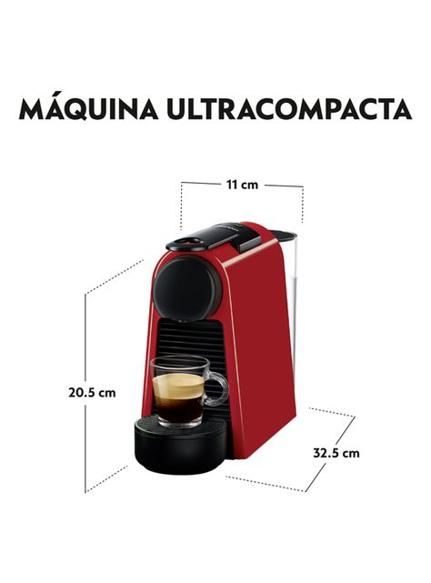 Cafetera de Cápsulas Essenza Mini Roja + Espumador de Leche Aeroccino 3-1
