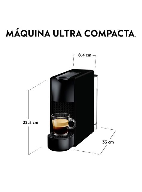 Cafetera de Cápsulas Essenza Mini Negra + Espumador de Leche Aeroccino 3-1