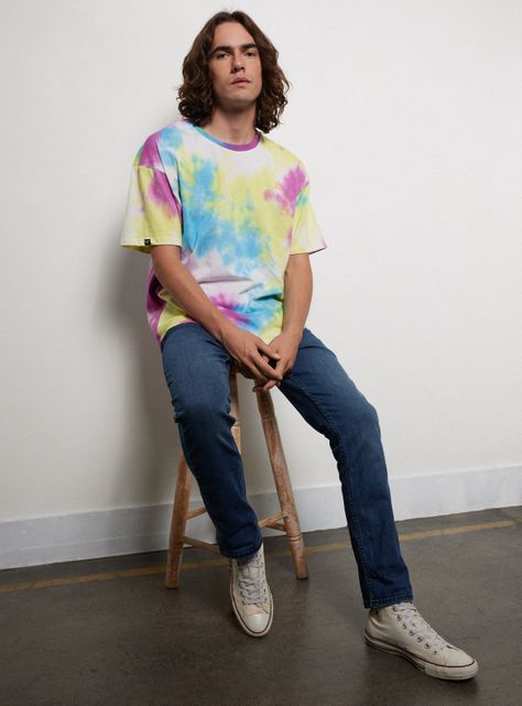 Polera Tie Dye Dash Blue-3