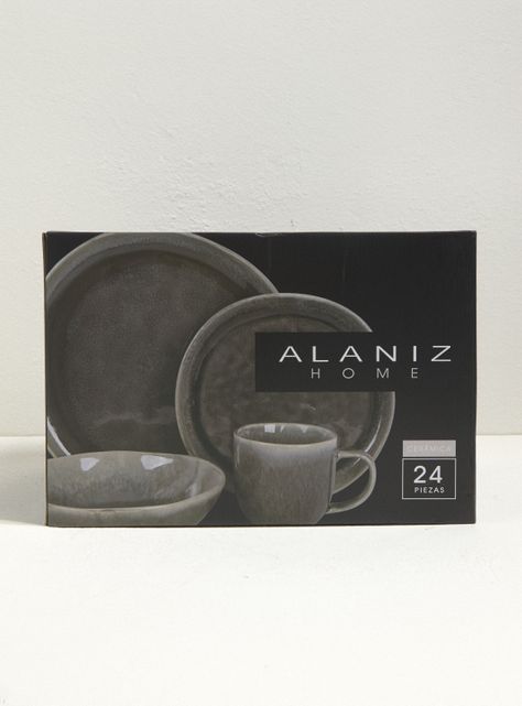 Set Vajilla 24 Piezas Dark Cerámica-3