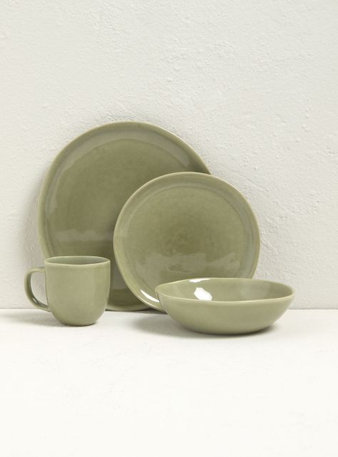 Set Vajilla 24 Piezas Musgo Cerámica-0