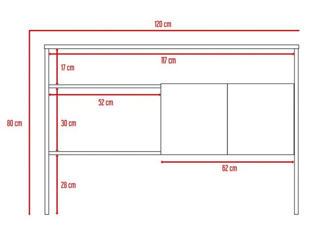 Arrimo Bellagio New 120 x 35 x 80 cm-2