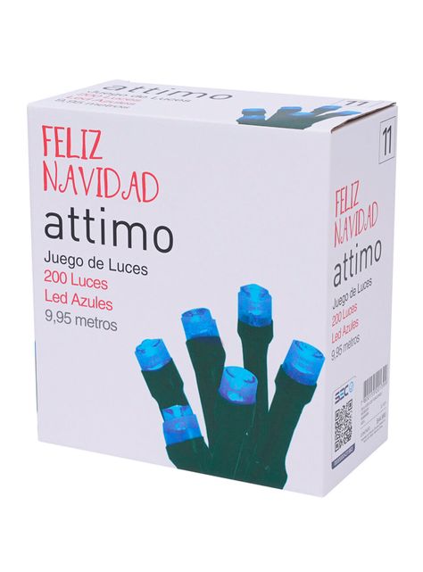 200 Luces Led Funciones Azul-2