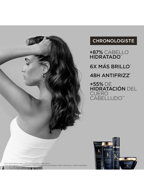 Set Revitalizante Anti-Edad Chronologiste Shampoo 80ml + Máscara 75ml + Aceite 50ml Kérastase-5