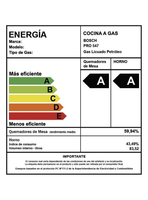 Cocina a Gas 5 Quemadores Pro 547 HSK44I26SE-5
