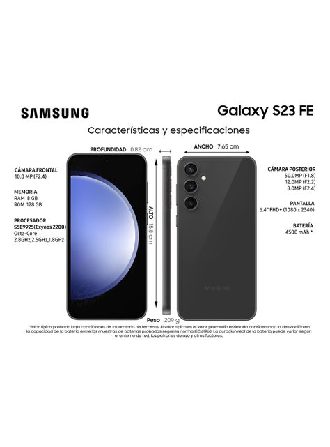 Smartphone Galaxy S23 FE 256GB 6.4" Graphite Liberado-4