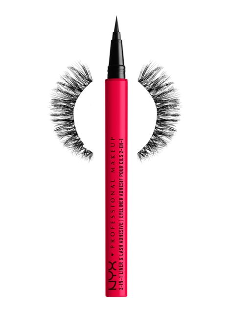 Kit Pestañas Postizas + Delineador Jumbo Lash Nyx Professional Makeup Lash N Liner Kit-1