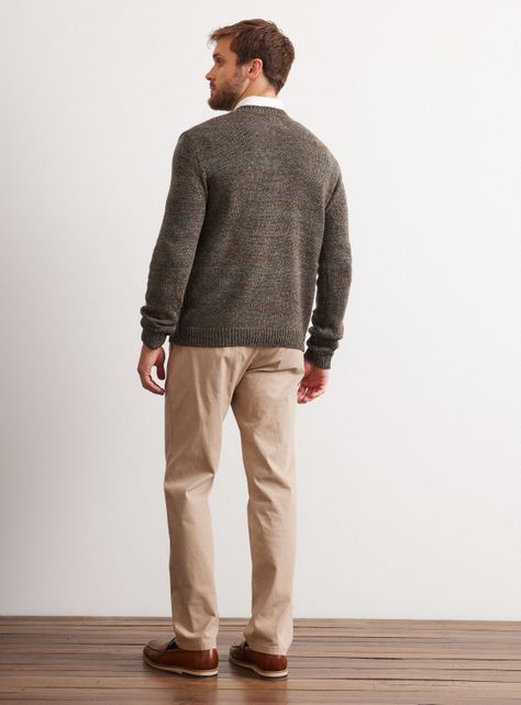 Sweater Crew Neck Jaspeado de Lana-6
