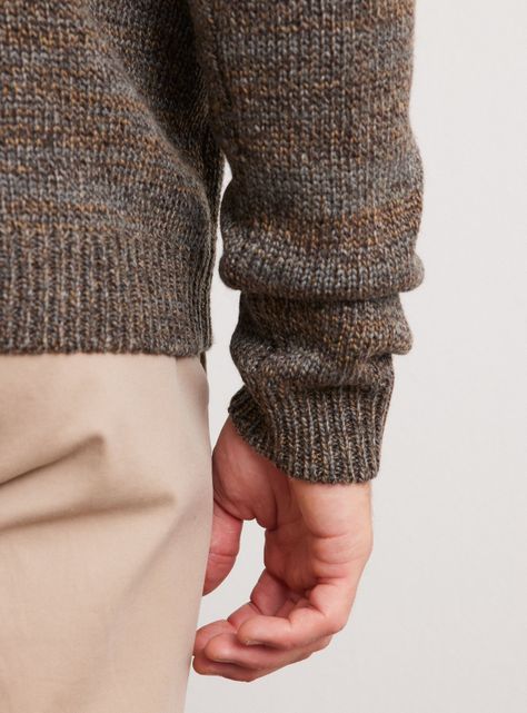 Sweater Crew Neck Jaspeado de Lana-4