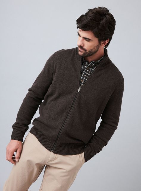 Sweater Full Zipper de Lana-0