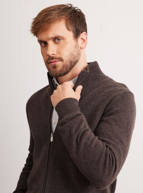 Sweater Full Zipper de Lana-3
