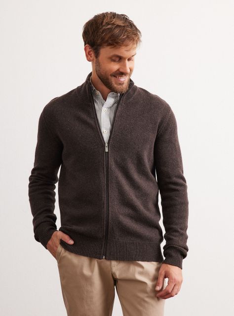 Sweater Full Zipper de Lana-1