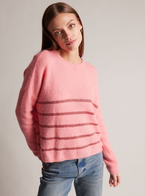 Sweater Rayas con Lurex-0
