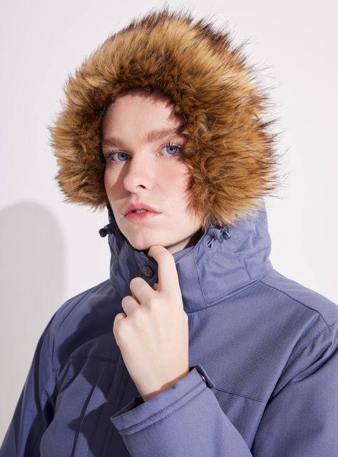 Parka Piel Demonstable Larga con Gorro-3