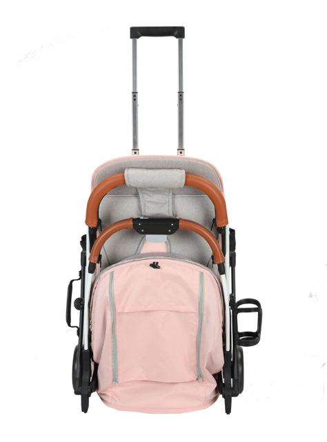 Coche Paseo Compacto Rosado-5