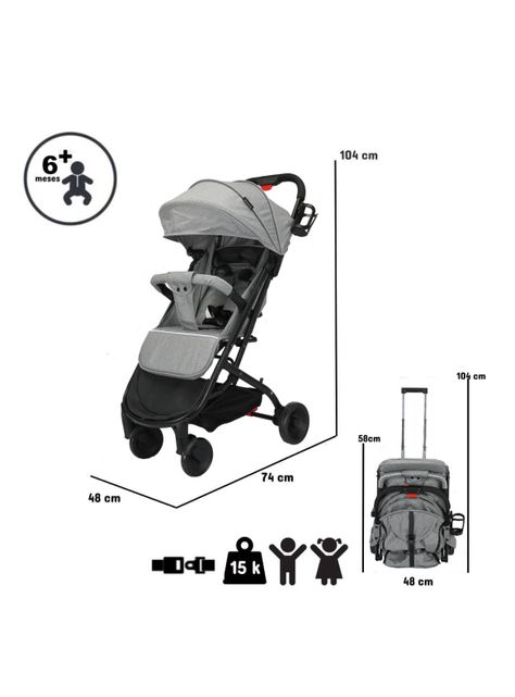 Coche Mimo Gris Ultra Compacto-1