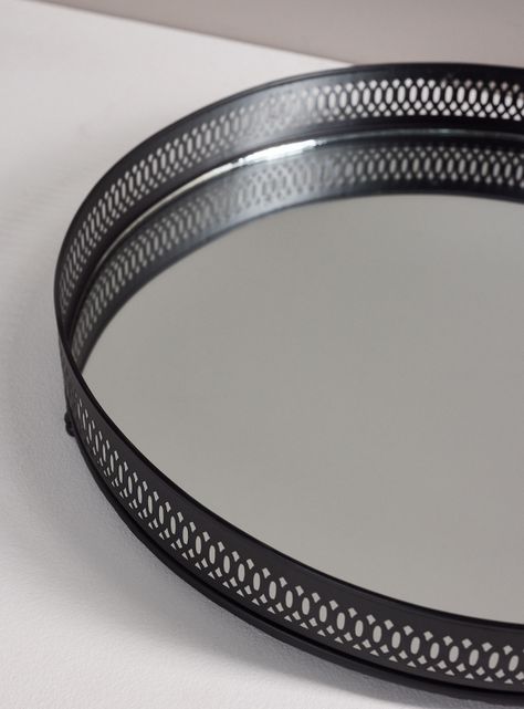 Bandeja Espejo Negro 40 cm-2