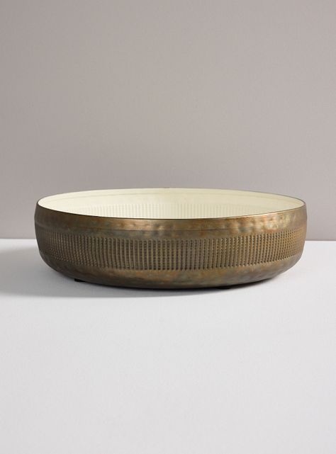 Bowl 32 cm Dorado/ Blanco-0
