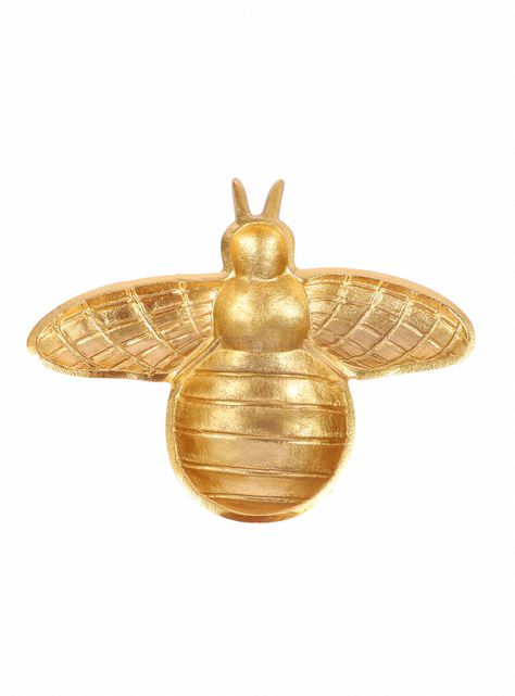 Plato Abeja Decorativo Dorado-0