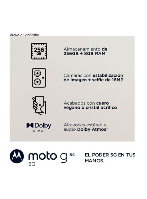 Smartphone Moto G54 5G 256GB 6.5" Verde Liberado-4