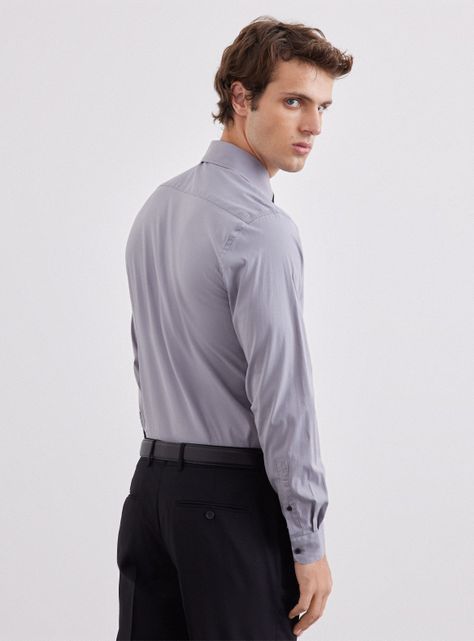 Camisa de Vestir Lisa-1