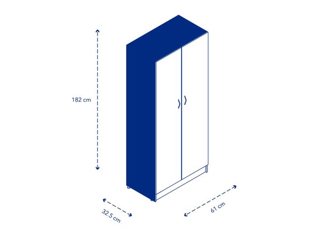 Mueble Despensa Maxi 2 Puertas 61 x 31 x 180 cm-4