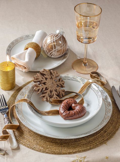 Set Vajilla 30 Piezas Borde Dorado Porcelana-4