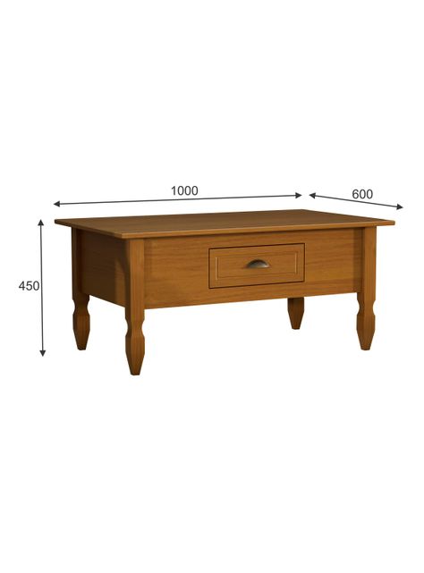 Mesa de Centro Capri 1 Cajón 60x100 cm-1