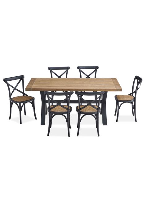 Juego Comedor Pamela 6 Sillas Negro-1