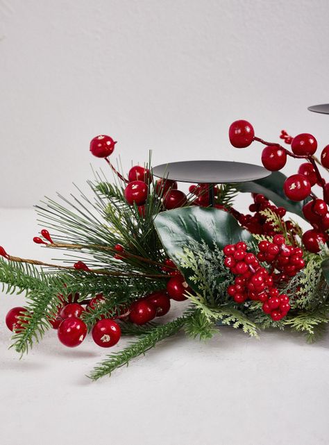 Centro Attimo de Mesa Navidad 55 cm Vela Fruta-1