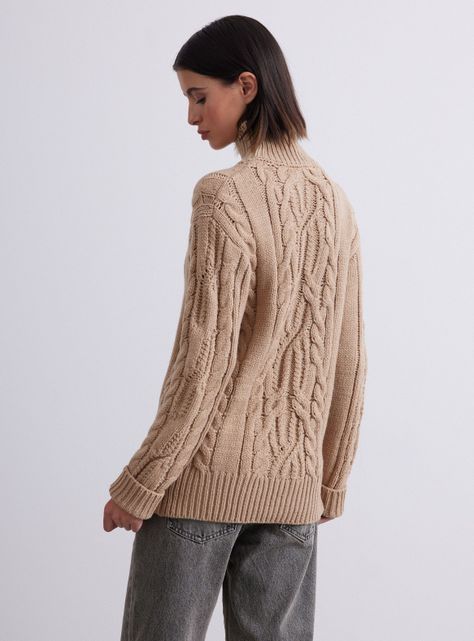 Sweater Cuello Alto Trenzado-1
