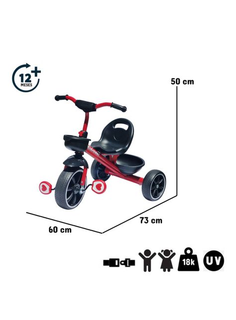 Triciclo con Canasto Classic New Rojo-1