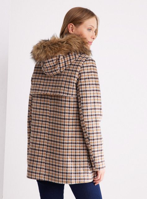 Abrigo Montgomery con Lana y Gorro Desmontable-1