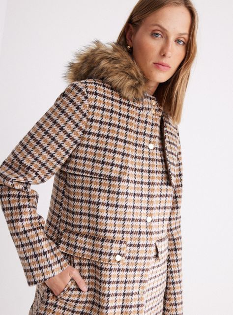 Abrigo Montgomery con Lana y Gorro Desmontable-2
