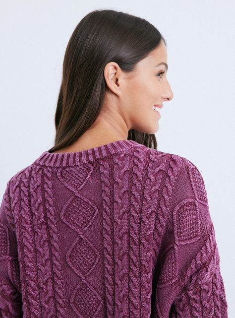 Sweater Lavado Diseño Trenza-3
