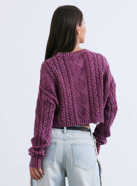 Sweater Lavado Diseño Trenza-1