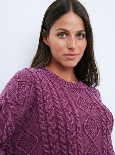 Sweater Lavado Diseño Trenza-2