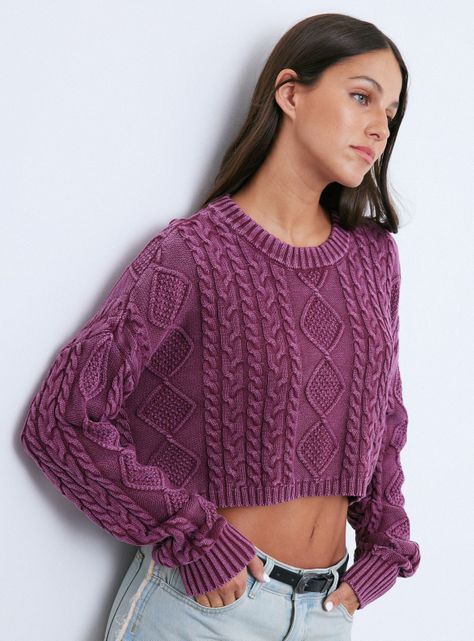 Sweater Lavado Diseño Trenza-0